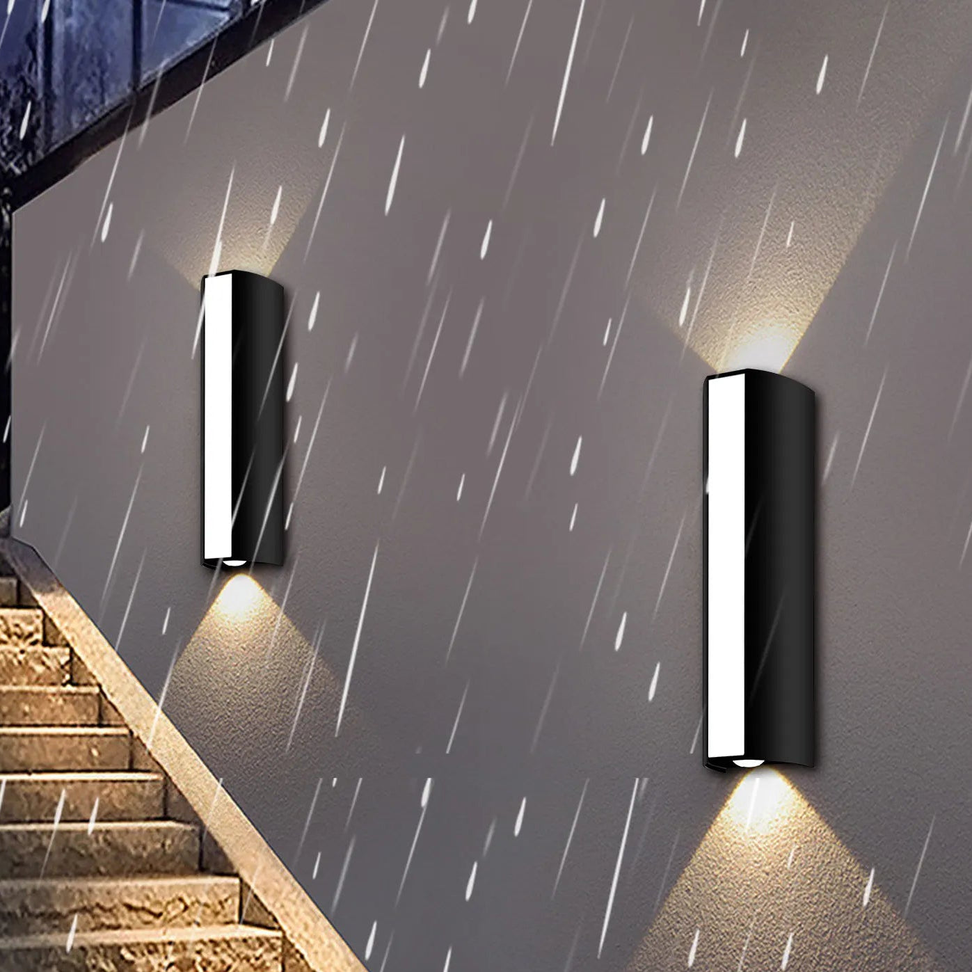 Luminária de parede LED 10W AC85-265V IP66 à prova d'água, luz branca quente e fria, iluminação externa decorativa para casa